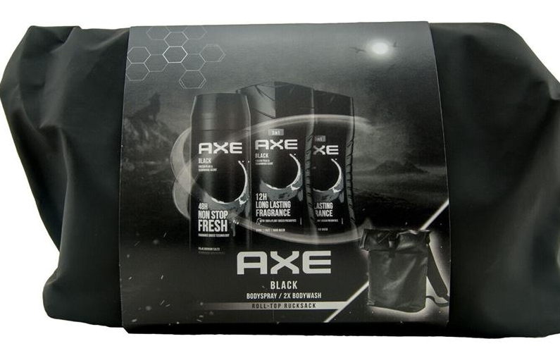 GIFT SET AXE Black 2x sprchový gel 250 ml + Tělový sprej 150 ml + Ruksak