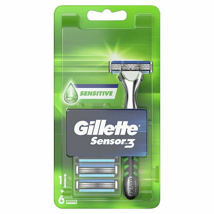 Gillette Sensor3 Sensitive + 6 kusů hlavic