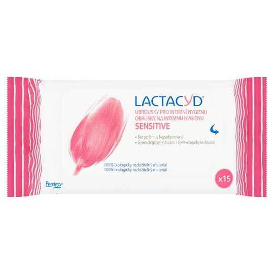 Lactacyd Intima Sensitive ubrousky vlhčené 15 kusů
