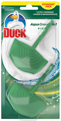 Duck Aqua Green 3v1 WC závěsný čistič náhradní náplň 2 x 40 g