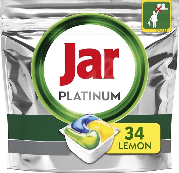 Jar kapsle na nádobí Platinum Plus Yellow 34 kusů