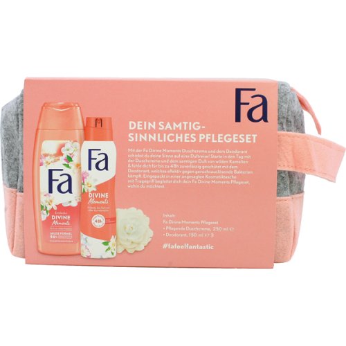 Fa Divine moments dárková sada Sprchový gel 250 ml + deodorant 150 ml + kosmetická taška