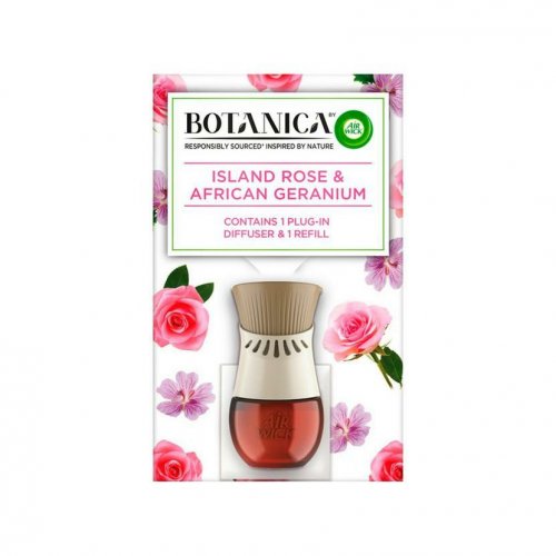 Air Wick botanica elektrický osvěžovač komplet exotická růže a africká pelargónie 19 ml