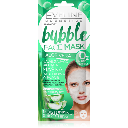 EVELINE Cosmetics Hydratační a zklidňující bublinková maska s Aloe Vera 1 kus
