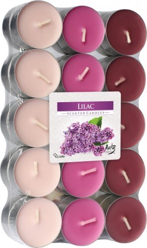 BISPOL Vonné čajové svíčky Lilac 30 ks