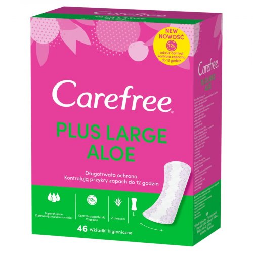 Carefree Plus Large Aloe Hygienické slipové vložky 46 ks