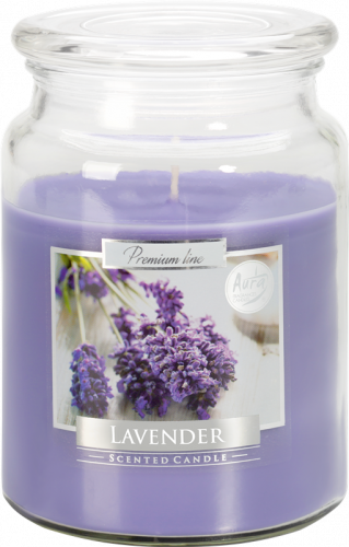 BISPOL Premium line Vonná svíčka s víkem Lavender 500 g