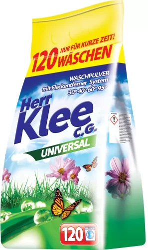 Klee Universal prášek na praní bílého a barevného prádla 120 PD - 10 kg