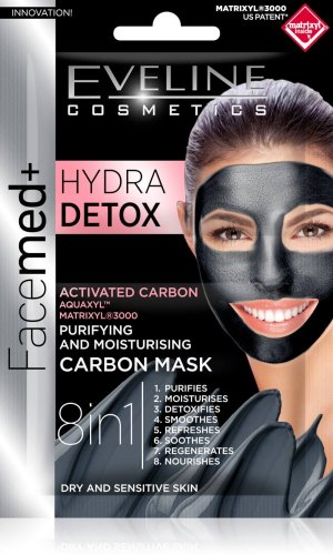 EVELINE Hydratační pleťová maska Hydra Detox 2 x 5 ml