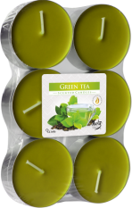 BISPOL Vonné čajové svíčky Green Tea 6 ks