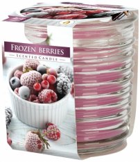 BISPOL Vonná svíčka ve vroubkovaném skle Frozen Berries 130 g