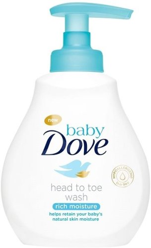 Dove Baby Rich Moisture mycí gel na celé tělo i vlásky 400 ml