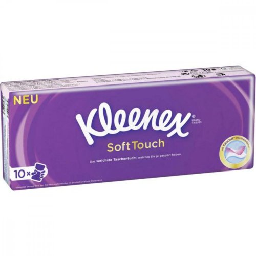 Kleenex Soft Touch papírové kapesníky 4 vrstvé 10 x 9 kusů