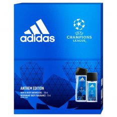 GIFT SET Adidas UEFA Anthem edition parfémovaný deodorant sklo 75 ml + sprchový gel 2in1 250 ml