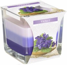 BISPOL Vonná svíčka tříbarevná Violet 170 g
