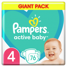 Pampers Active Baby 4 MAXI 9–14 kg 76 ks