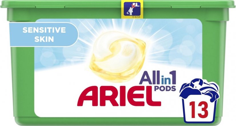 Ariel All in 1 Sensitive gelové kapsle 13 ks