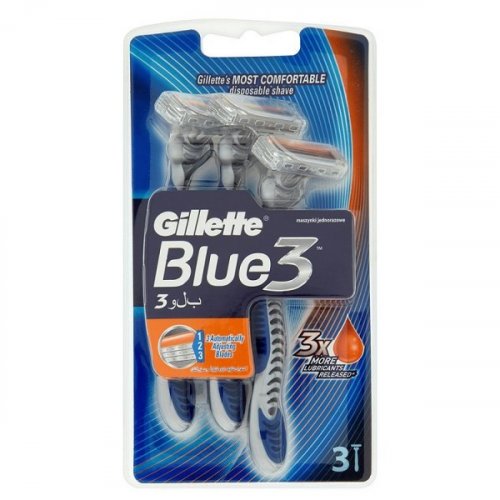 Gillette Blue 3 COMFORT jednorázové žiletky comfortgel 3ks