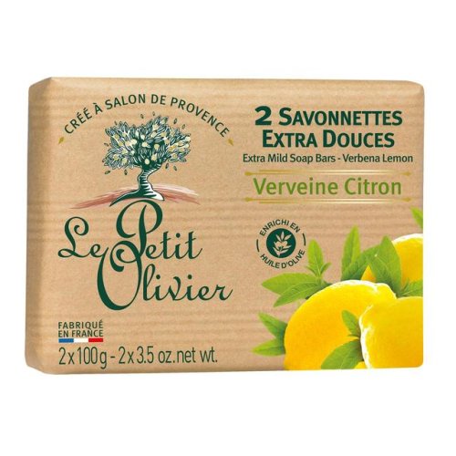 Le Petit Olivier Extra jemné mýdlo Extra jemné mýdlo Verbena a citrón 100g