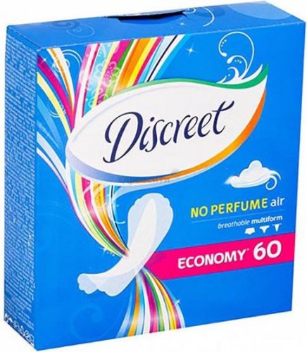 Discreet No Perfume Air slipové intimní vložky pro každodenní použití 60 kusů