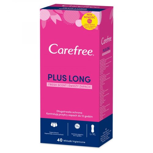Carefree Plus Long Fresh slipové vložky 40 kusů