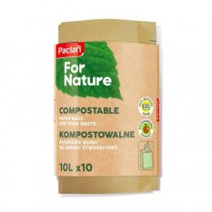 Paclan For Nature Kompostavatelné papírové pytle na bioodpady 10l  10ks
