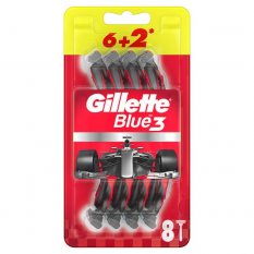 Gillette Blue3 Red 8 ks jednorázová holítka pro muže