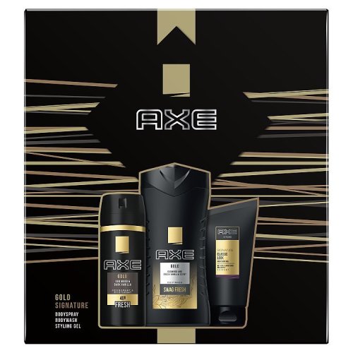 Dárkový SET AXE Gold Signature Deo 150ml + sprchový gel 250ml + styling gel 125ml