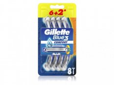 Gillette Blue 3 COMFORT 6+2 jednorázové žiletky comfortgel