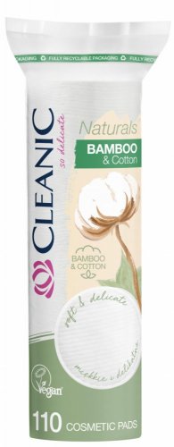 Cleanic Naturals Bamboo & Cotton vatové odličovací tampony 110 ks