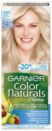 Garnier Color Naturals - Barva na vlasy 1001 Popelavá blond