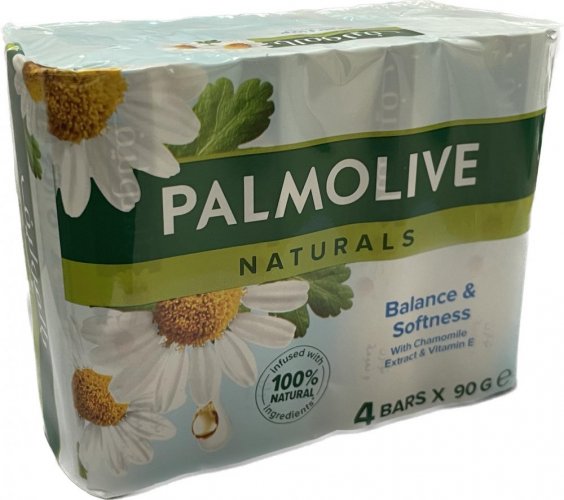 Palmolive tuhé mýdlo Balance & Softness - Chamomile & Vitamin E 4 x 90 g