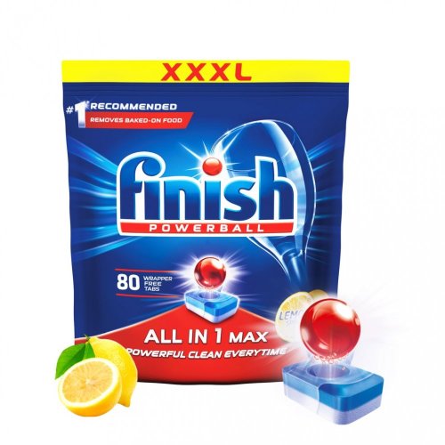 Finish All-in-1 Max Lemon tablety do myčky 80 kusů