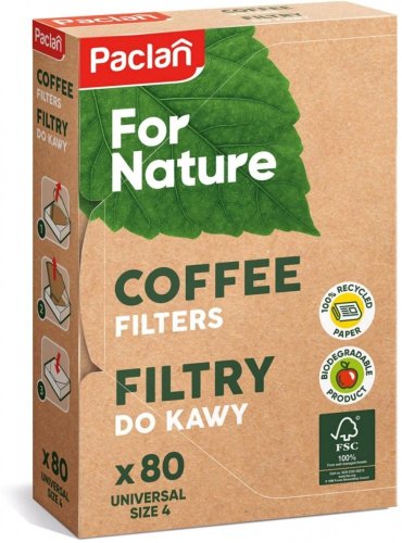 Paclan For Nature - kávové filtry 80 ks