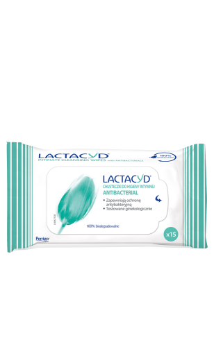 Lactacyd Antibacterial ubrousky pro intimní hygienu 15 kusů