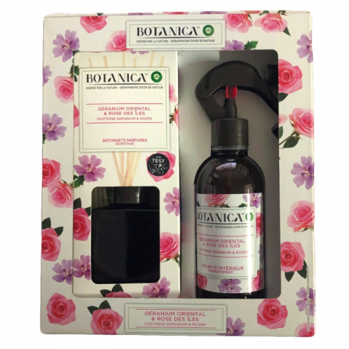 Airwick Botanica Pelargonie a růže aroma difuzér 80 ml + osvěžovač vzduchu 236 ml