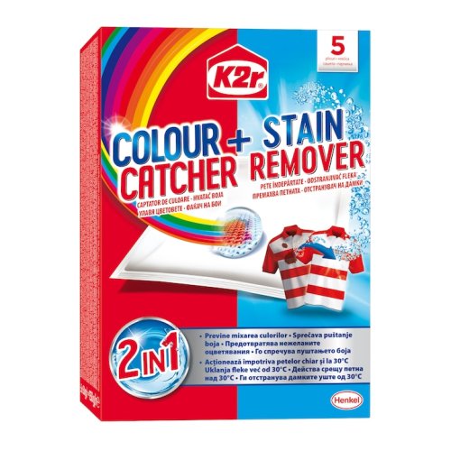 K2r sáčky pro praní prádla Colour Catcher + Hygienic Cleanliness 2v1 10 kusů