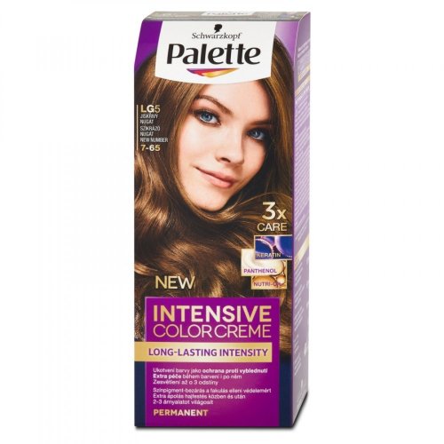Palette Intensive color creme barva na vlasy odstín LG5  7-65 jiskřivá nugátová