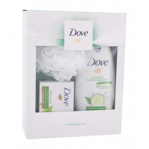 Dárkový SET Dove Revitalising Sprchový gel 250ml + 100g mýdlo + houba na sprchování