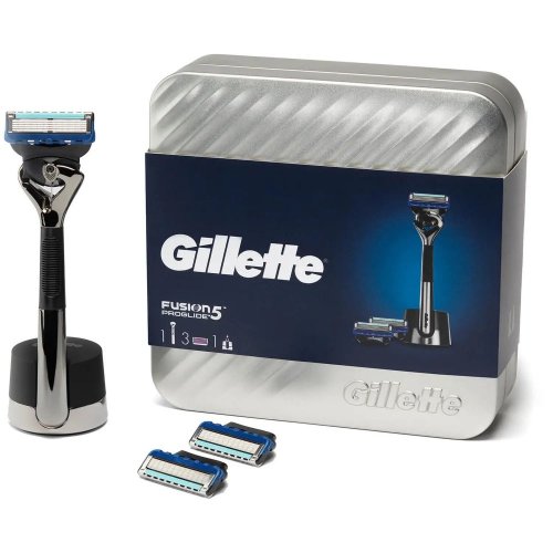 Gillette Fusion 5 Proglide dárková sada holící strojek + 3 náhradní hlavice + stojan