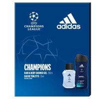 GIFT SET Adidas UEFA Champions parfémovaný deodorant sklo 75 ml + sprchový gel 2in1 250 ml