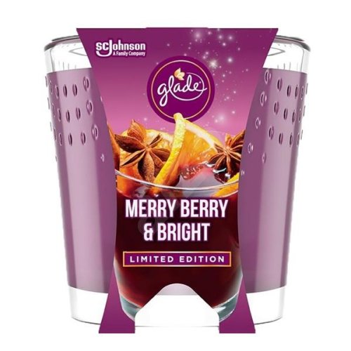Glade Merry Berry & Bright vonná svíčka 129 g