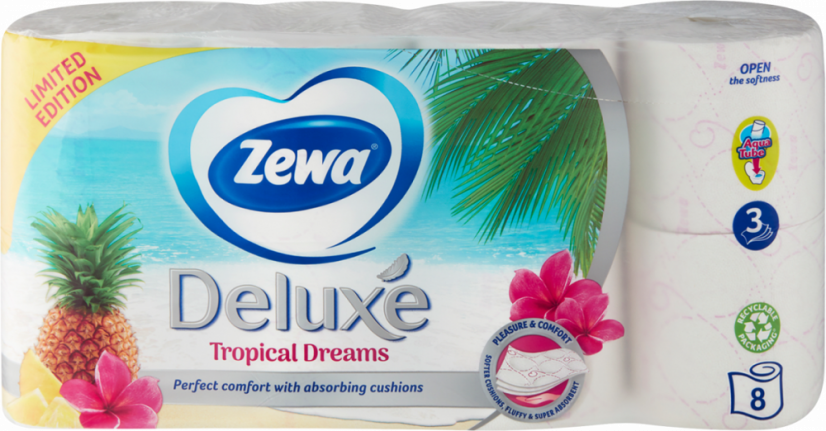 Zewa Deluxe Tropical Dreams toaletní papír 3vrstvý 8 kusů