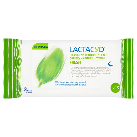 Lactacyd Intima Fresh ubrousky vlhčené 15 kusů