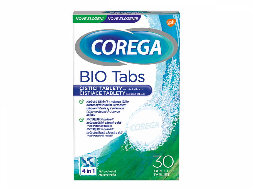 Corega tablety Antibakteriální 30 kusů