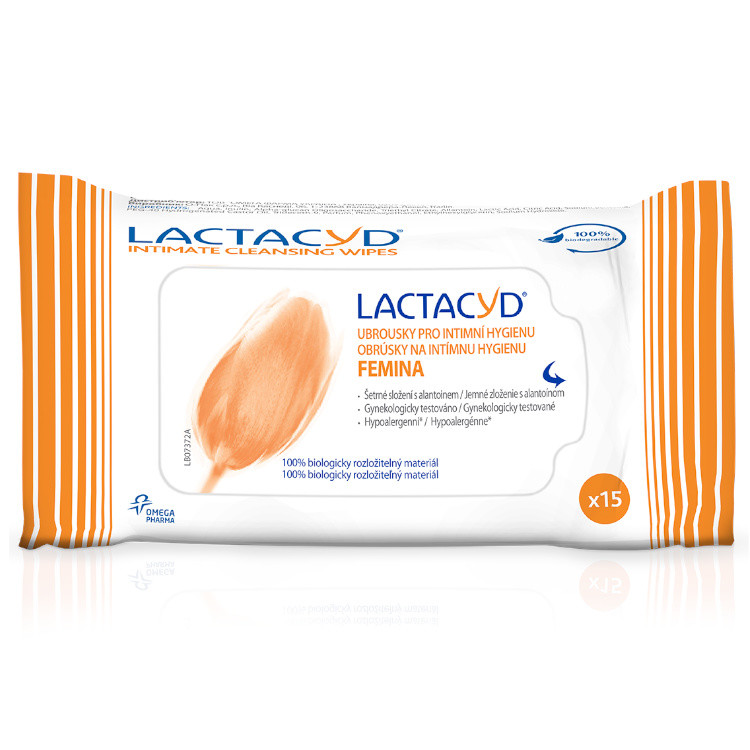 Lactacyd Femina ubrousky vlhčené 15 kusů