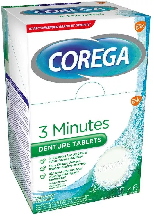 Corega Tabs 3 Minutes Daily cleanser 108 kusů
