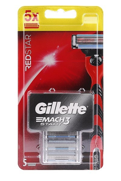 Gillette Mach 3 Start Red star náhradní hlavice 5 kusů