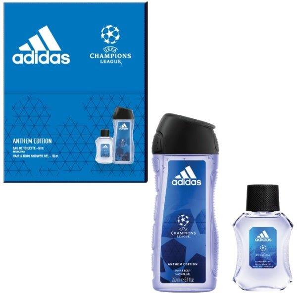 250mlGIFT SET Adidas UEFA anthem edition toal. voda 50ml + sprchový gel 2in1