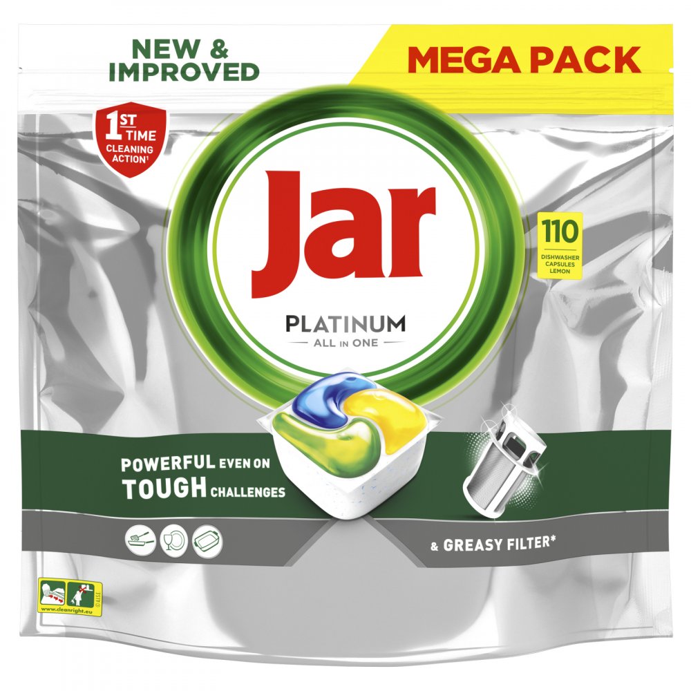 Jar Platinum tablety do myčky Lemon 110 ks